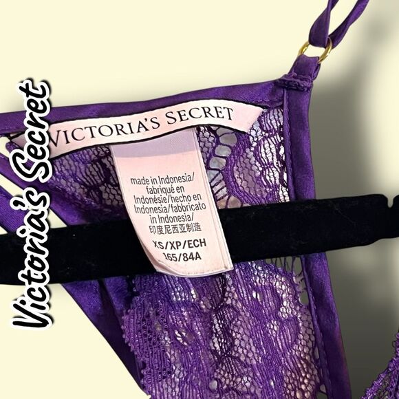 Preowned Victoria’s Secret Purple Lace & Satin Slip Dress – Size XS - Picture 2 of 9